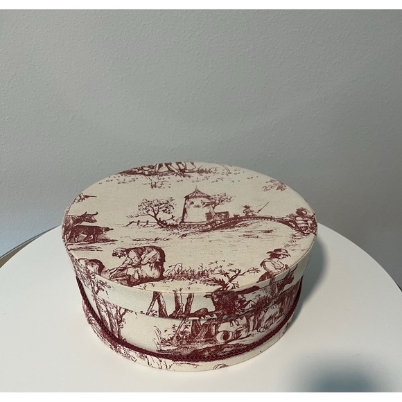 Vintage Martha Barclay Handsewn Reproduction Nesting Bandboxes set 3; S,M,L Pink - Picture 17 of 17